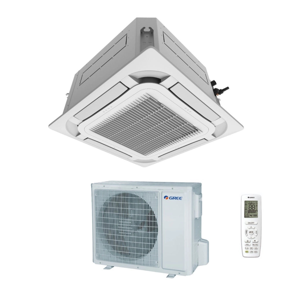 Climatizzatore Condizionatore Gree a Cassetta a 8 vie 18000 Btu GUD50T/A-T R-32 Wi-Fi Optional con Telecomando e Pannello Incluso