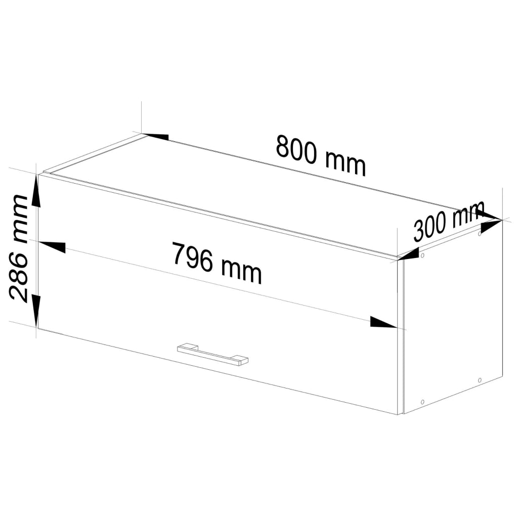Mobile da cucina pensile sistema AKORD OLIWIA G1 Bianco 80 cm 1 anta 80x30x29 cm