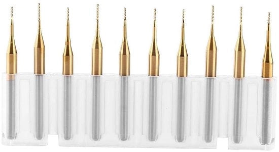 Set di puntoni di graving a carburo di wolframio - 10 pezzi - diametro 0,6mm - 3,175mm di lunghezza - per lavori di precisione