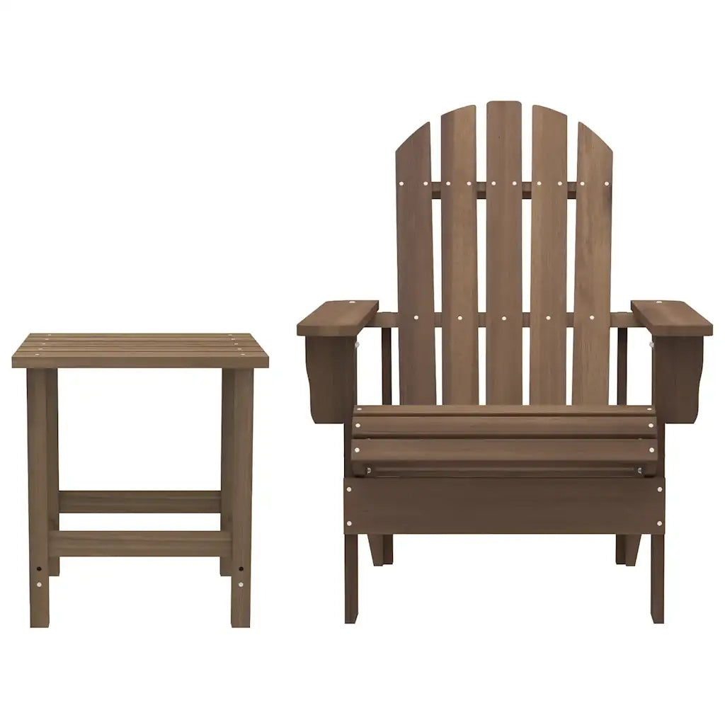 Sedia Adirondack con Tavolo Abete Massello Marrone CFW7184208
