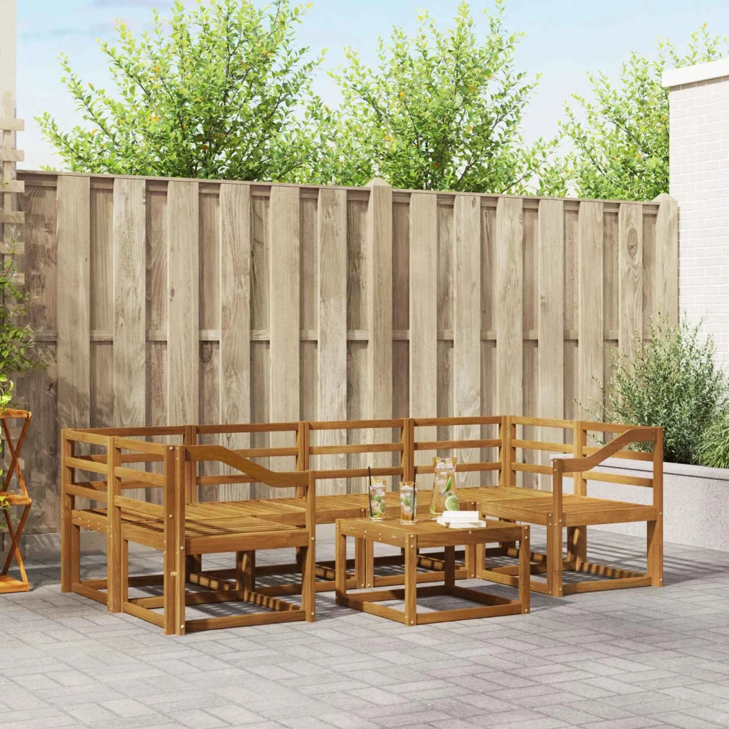 Set di divani da esterno 7 pcs Naturale