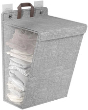 Wastino appiattibile per abbigliamento sporco, risparmia spazio, lavastoviglie pieghevole per scarpe, calze, asciugamani (grigio, medio)