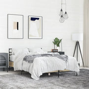 Giroletto-Struttura Letto Rovere Sonoma 140x200 cm in Legno Multistrato Metallo 600629