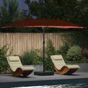 Ombrello da giardino Terracotta 385 x 209 x 244 cm Poliestere 42003288