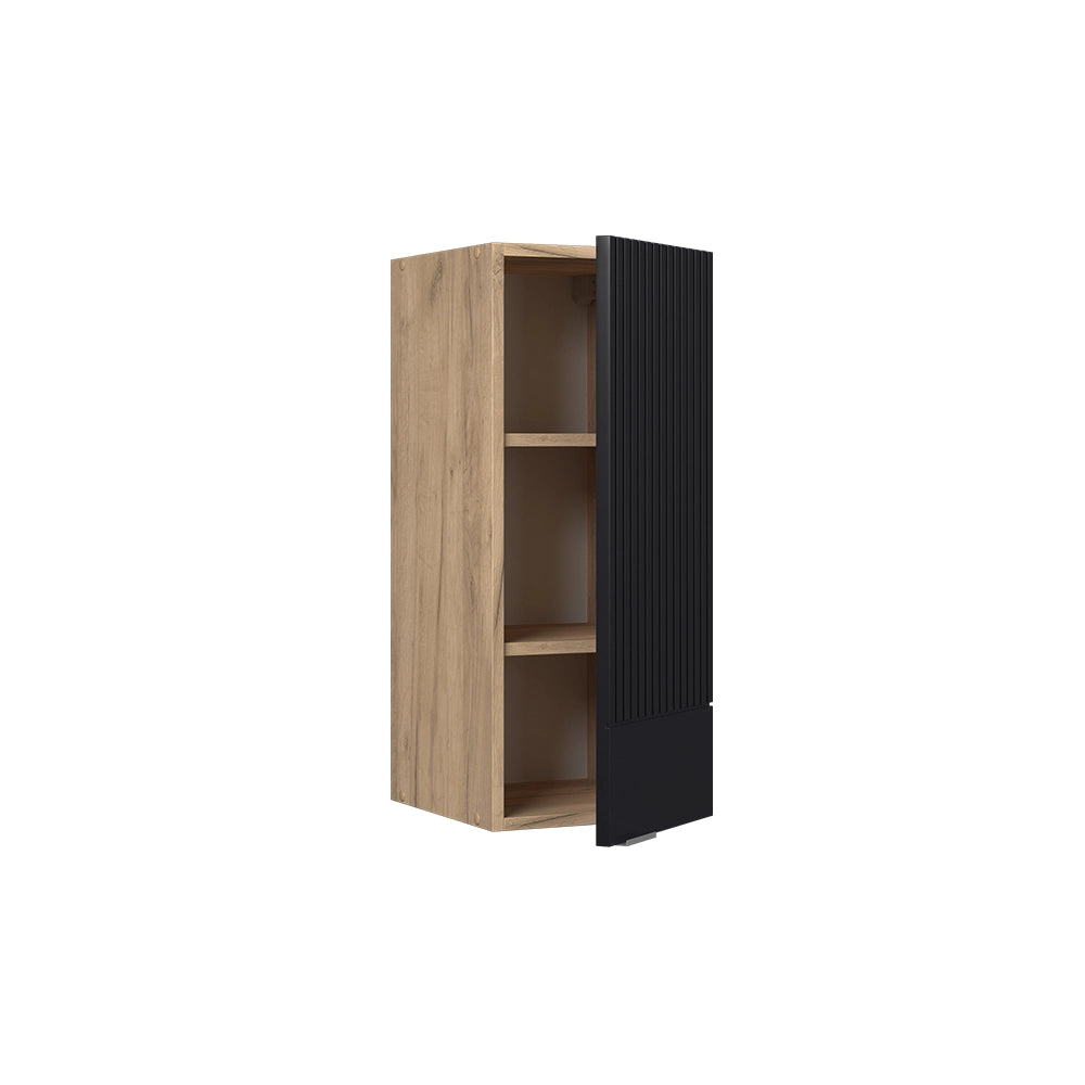 Vicco Pensile da cucina Nero a righe 30 cm