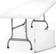 Tavolo da giardino pieghevole 180 x 75 cm - Tavolo da giardino pratica per giardino, balcone e camping - Tavolo da giardino robusto e resistente al tempo per 6 persone
