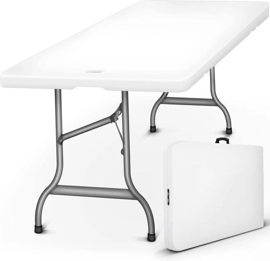Tavolo da giardino pieghevole 180 x 75 cm - Tavolo da giardino pratica per giardino, balcone e camping - Tavolo da giardino robusto e resistente al tempo per 6 persone