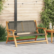 Panchina da Giardino Grigia 122x76x73.5 cm Legno Massello di Acacia