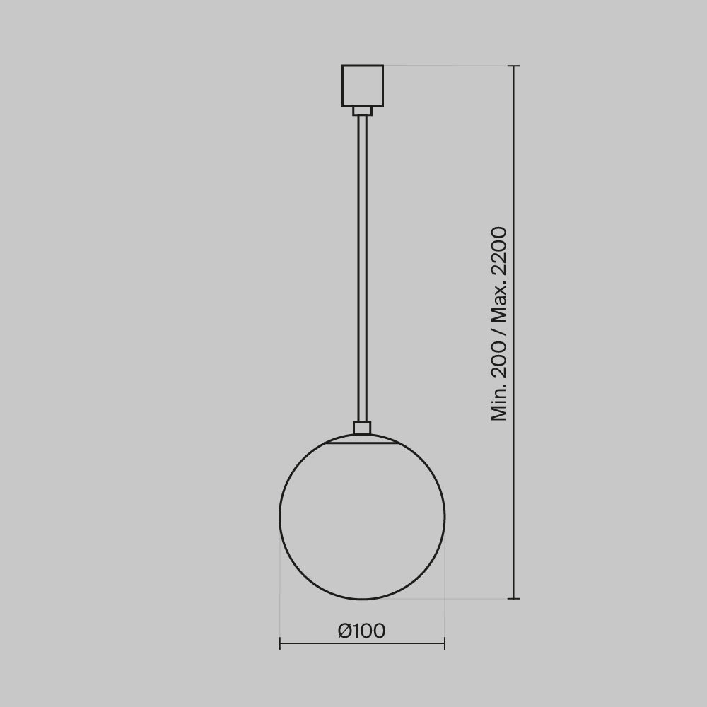 Lampadario A Sospensione Moderno Luna Alluminio Nero Led Integrato 5W Fredda