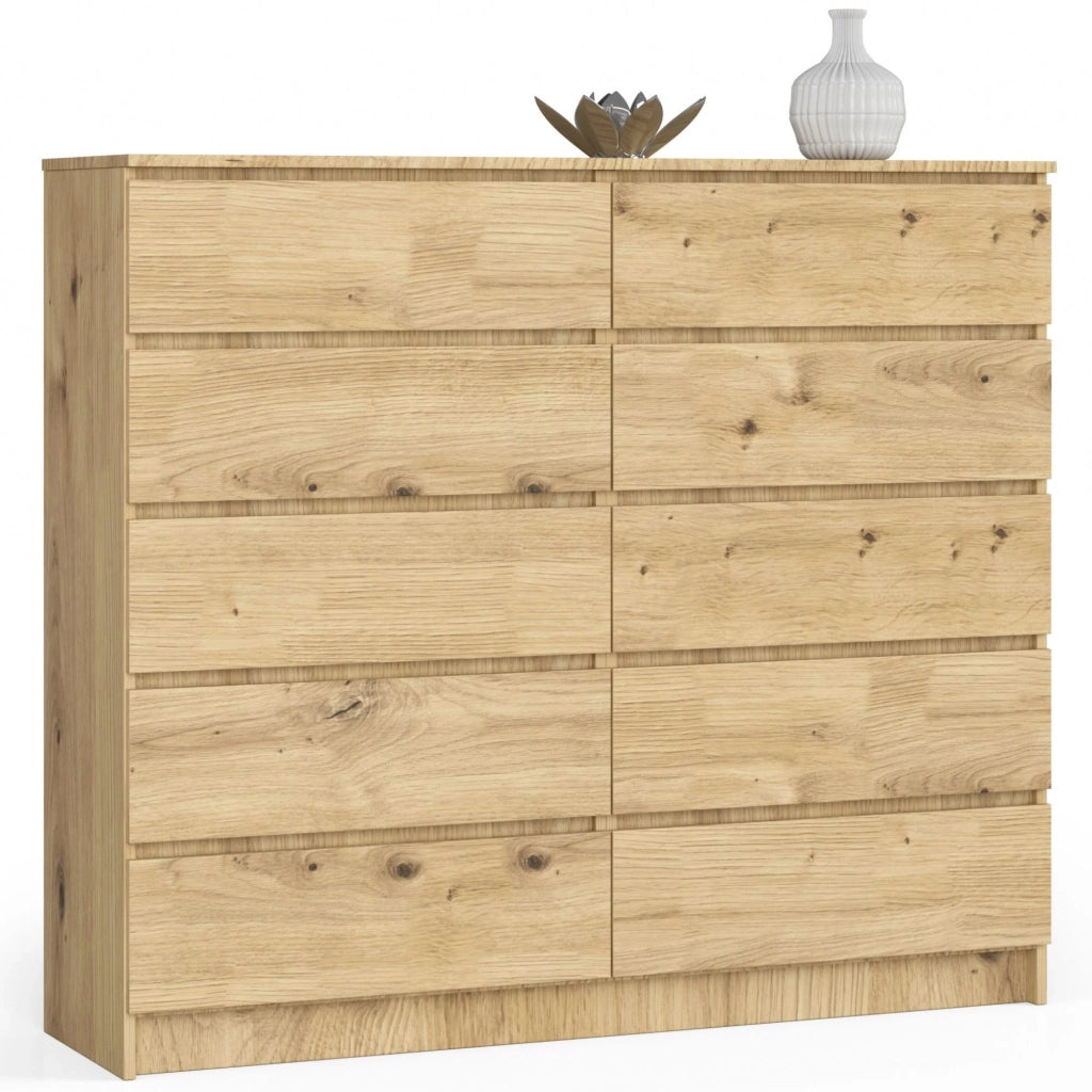 Cassettiera AKORD K140 Quercia Artisan 138 cm 10 cassetti 138x40x121 cm