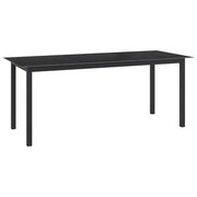 Set Mobili da Pranzo per Giardino 9 pz in Alluminio Antracite 3070641