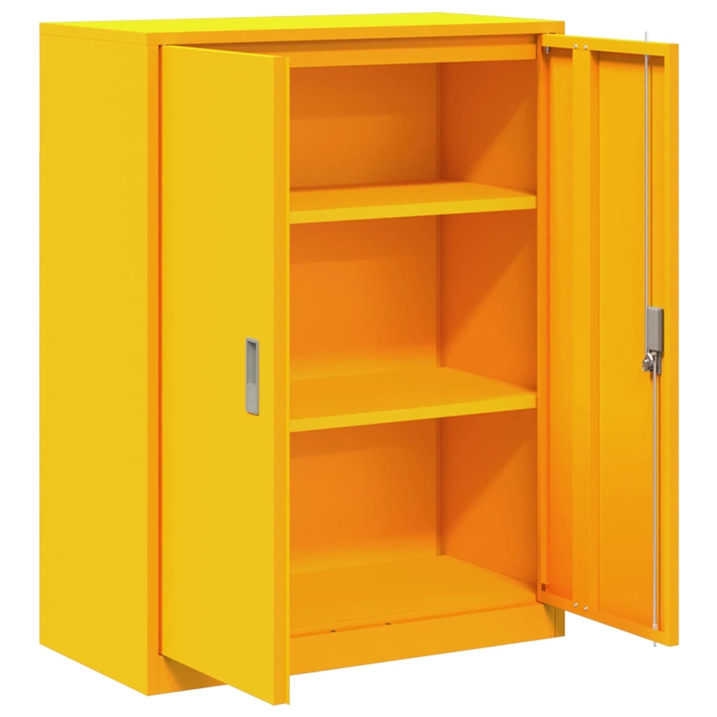 Armadio Giallo senape 80 x 40 x 105 cm Acciaio
