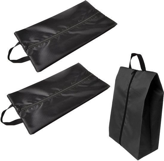 Borsa per scarpe grande capacità - Impermeabile Borsa per scarpe - Accessori da viaggio portatili - Chiusura a cerniera - Adatto per escursioni - Nero - Borsa per scarpe