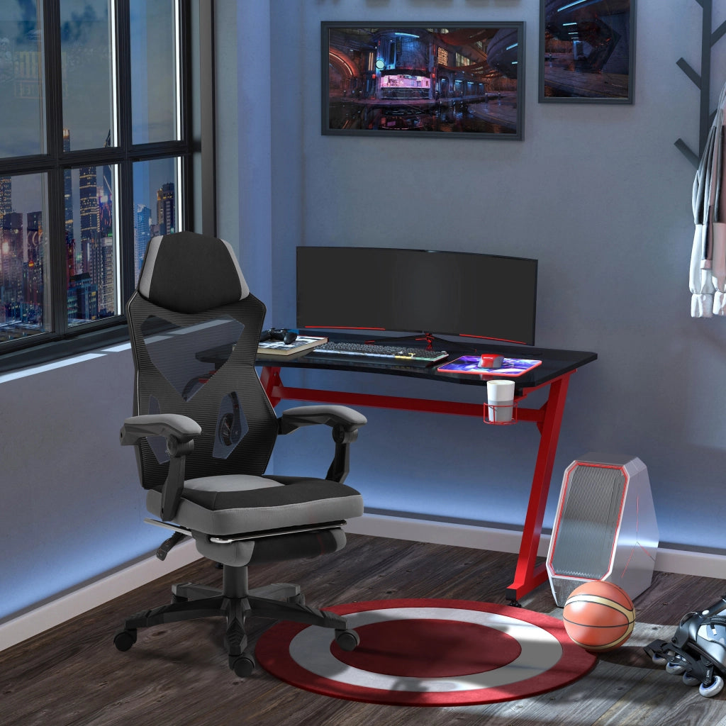 Sedia da Ufficio Ergonomica con Schienale Reclinabile ¨C Zephmum ¨C Grigio