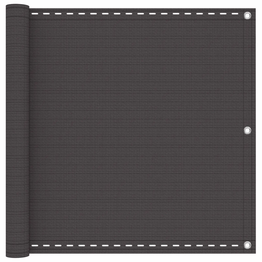 Schermo da balcone-Pannello per balcone Antracite 90 x 800 cm HDPE e alluminio