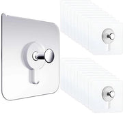 Kit di appoggio per dipinti 20 pezzi - adesivo autoattacco - chiodi per appendere - trasparente - chiodi decorativi - adatti a diverse superfici - chiodi a muro