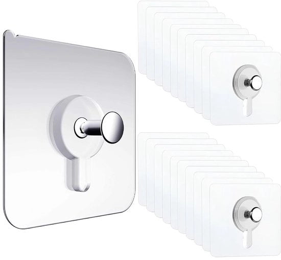 Kit di appoggio per dipinti 20 pezzi - adesivo autoattacco - chiodi per appendere - trasparente - chiodi decorativi - adatti a diverse superfici - chiodi a muro
