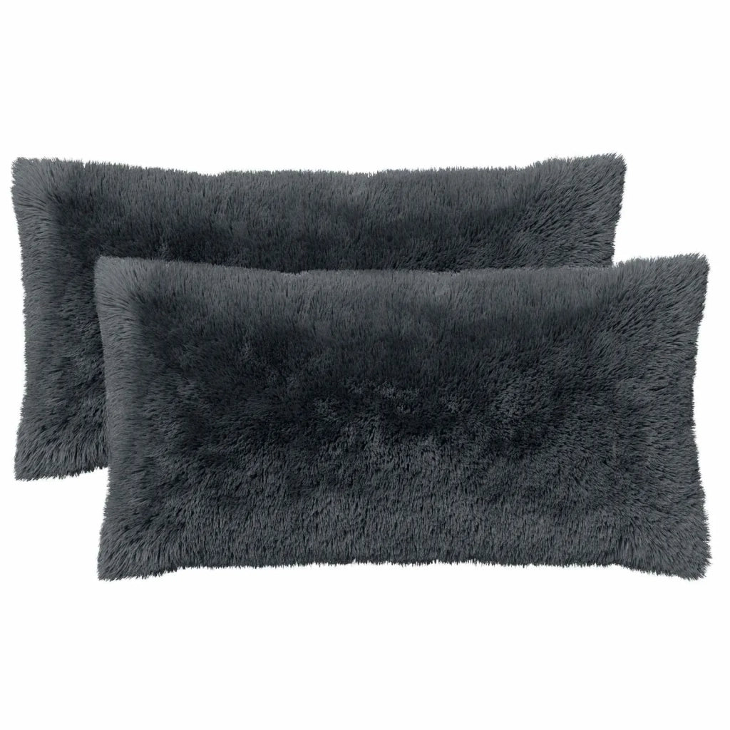 Federa 2 pcs HEERLEN Antracite 40 x 70 cm Fleece PV 909689