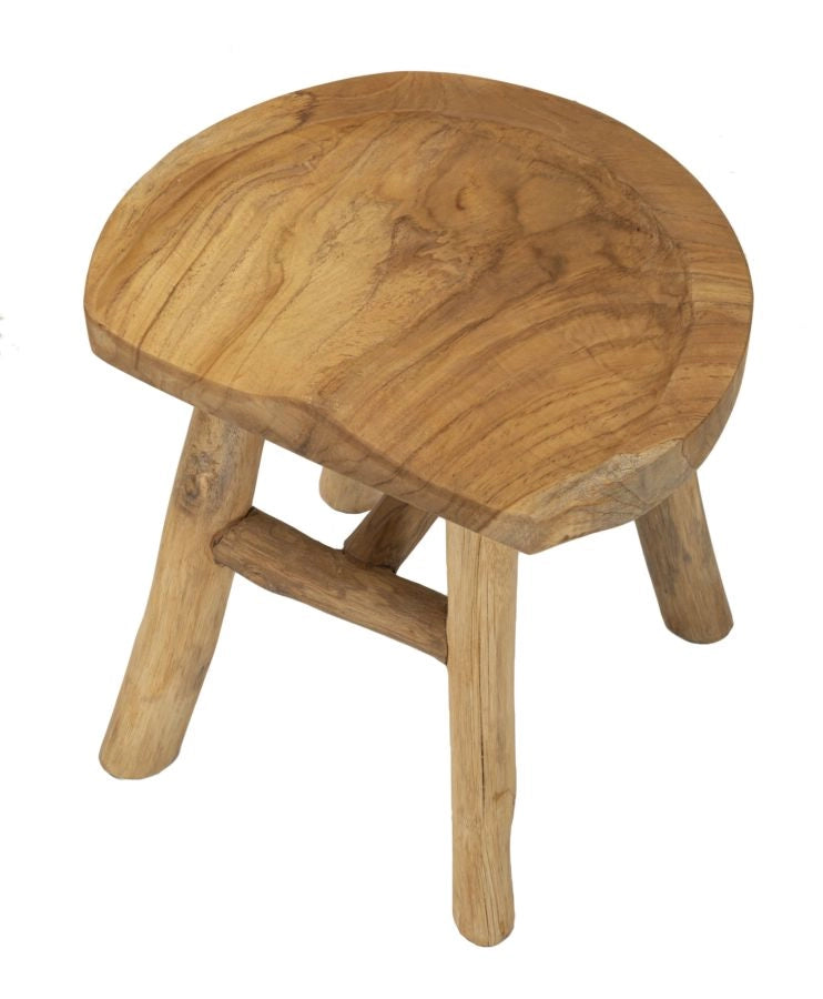 SGABELLO SEL IN TEAK RICICLATO CM 40X32X42 (PEZZI UNICI - NON RIP. IN SERIE)