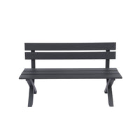 Panca da giardino in alluminio, 2 posti, antracite