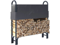 Copri legna in acciaio Washington 120x24x120 cm colore Grigio