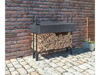 Copri legna in acciaio Washington 120x24x120 cm colore Grigio