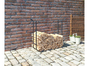 Copri legna in acciaio Washington 120x24x120 cm colore Grigio