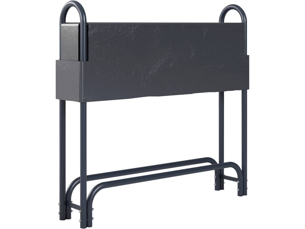 Copri legna in acciaio Washington 120x24x120 cm colore Grigio