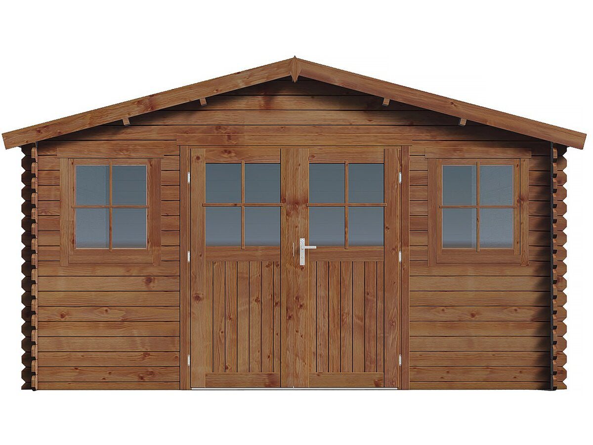 Casetta da giardino in legno autoclave marrone "Lormont" - 21,2 m² - 28 mm