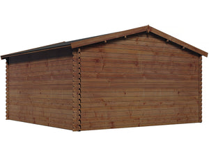 Casetta da giardino in legno autoclave marrone "Lormont" - 21,2 m² - 28 mm