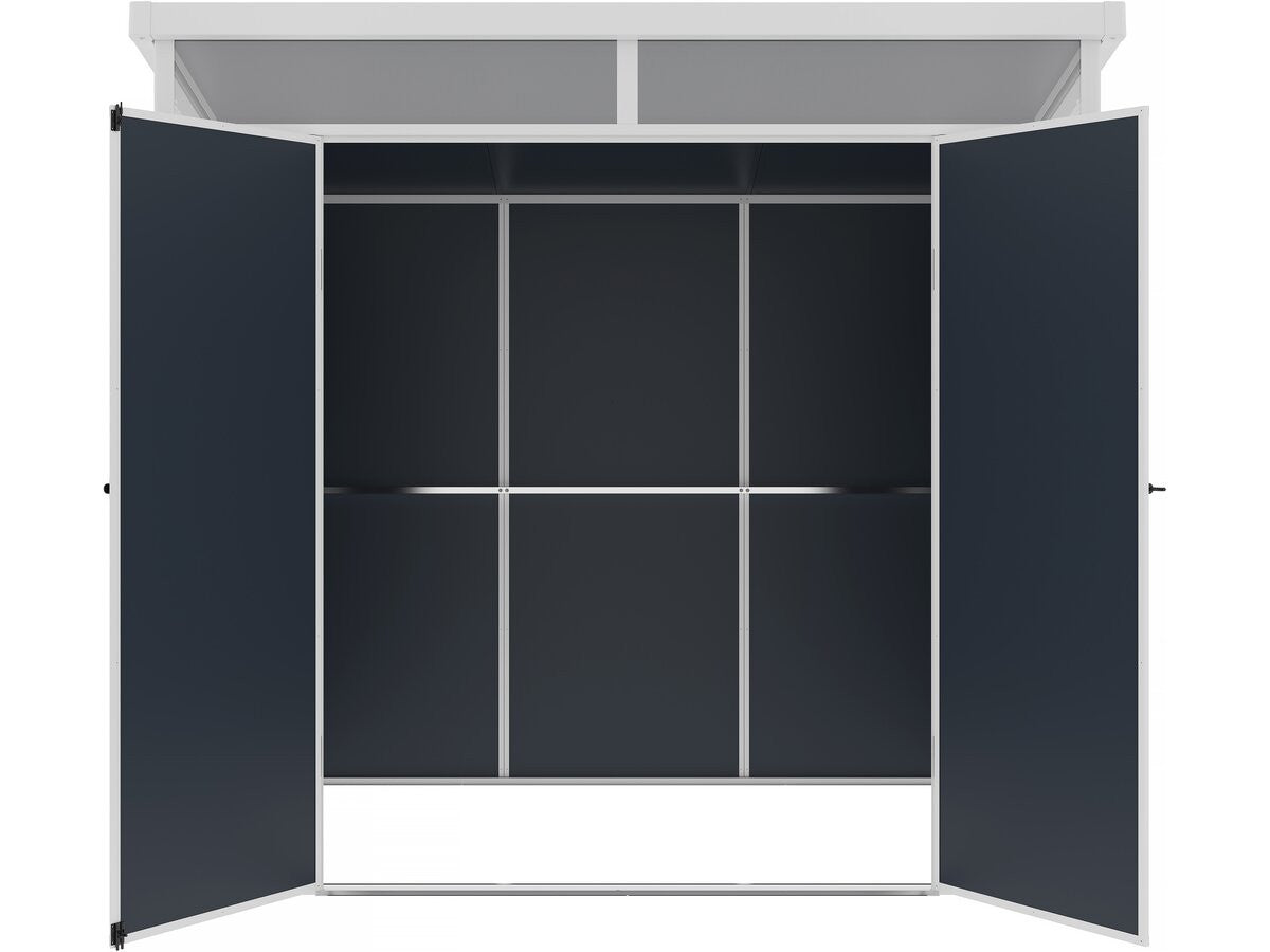 Capanno da giardino in resina "Detroit" - Grigio - 4,54 m² - 1,91 x 2,38 m