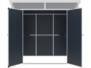 Capanno da giardino in resina "Detroit" - Grigio - 4,54 m² - 1,91 x 2,38 m