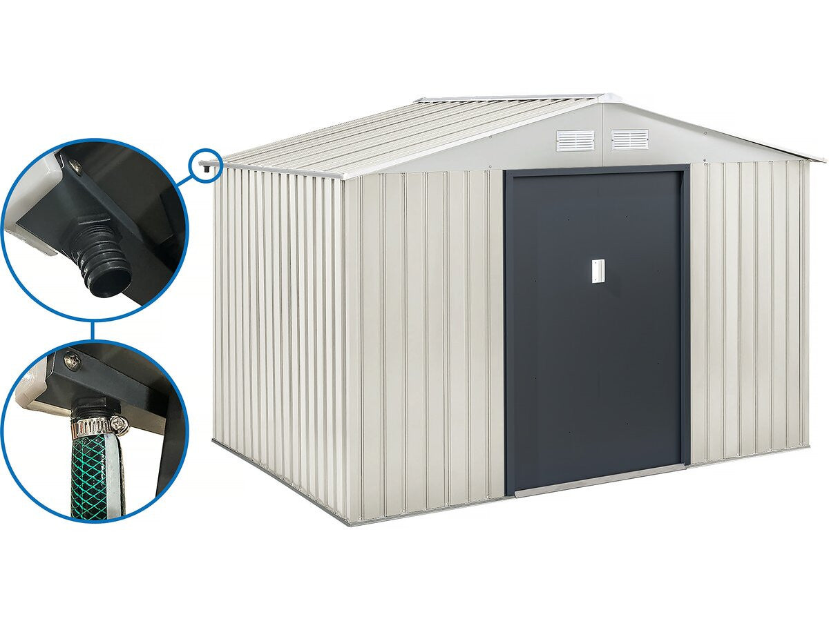 Casetta da giardino in metallo "Nebraska" - 5,29 m² con grondaia
