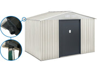 Casetta da giardino in metallo "Nebraska" - 5,29 m² con grondaia