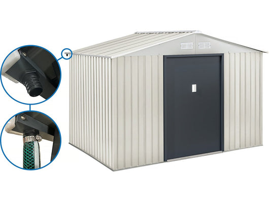 Casetta da giardino in metallo "Nebraska" - 5,29 m² con grondaia