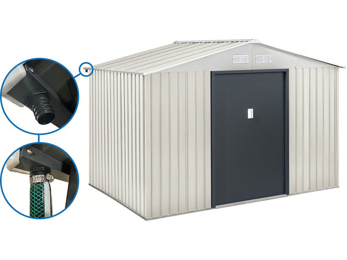 Casetta da giardino in metallo "Nebraska" - 5,29 m² con grondaia