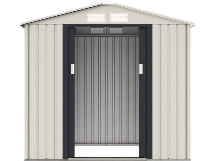 Casetta da giardino in metallo "Nebraska" - 2,70 m² - Beige/grigio antracite