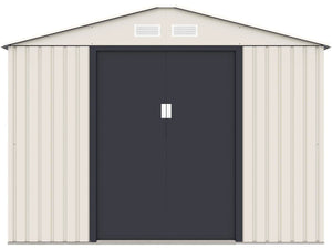 Casetta da giardino in metallo "Nebraska" - 5,30 m² - Beige/Grigio antracite