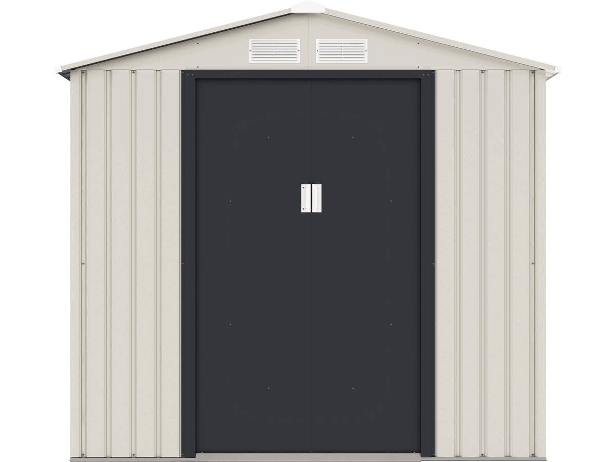 Casetta da giardino in metallo "Nebraska" - 2,70 m² - Beige/grigio antracite