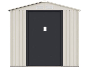 Casetta da giardino in metallo "Nebraska" - 2,70 m² - Beige/grigio antracite