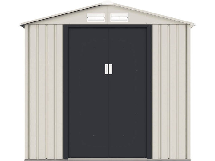 Casetta da giardino in metallo "Nebraska" - 2,70 m² - Beige/grigio antracite