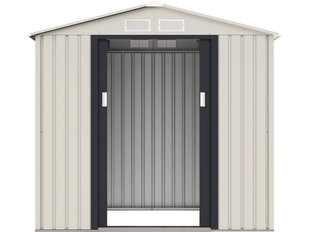 Casetta da giardino in metallo "Nebraska" - 2,70 m² - Beige/grigio antracite