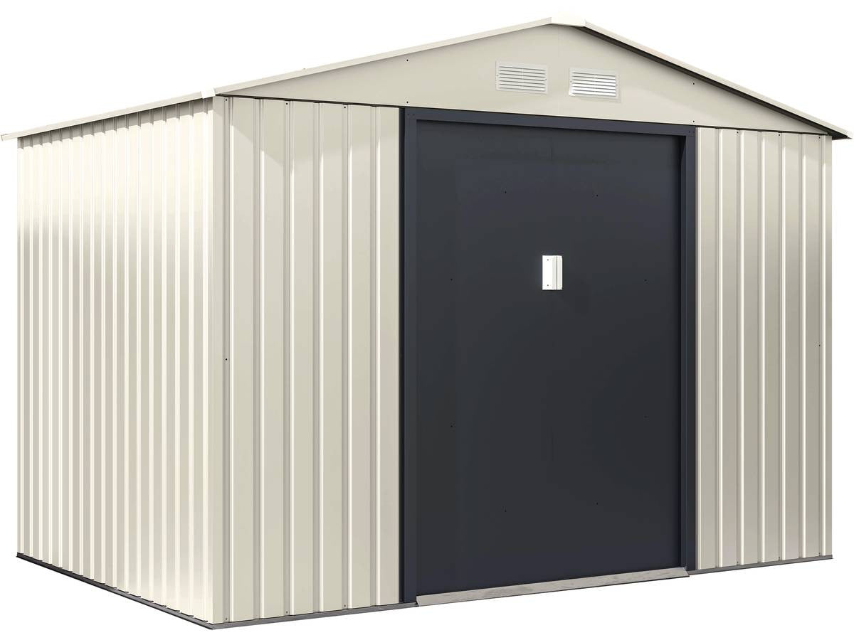 Casetta da giardino in metallo "Nebraska" - 5,30 m² - Beige/Grigio antracite