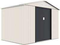 Casetta da giardino in metallo "Nebraska" - 5,30 m² - Beige/Grigio antracite