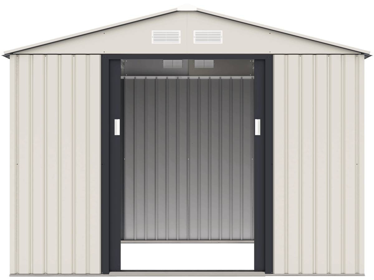 Casetta da giardino in metallo "Nebraska" - 5,30 m² - Beige/Grigio antracite