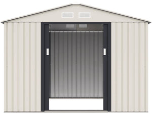 Casetta da giardino in metallo "Nebraska" - 5,30 m² - Beige/Grigio antracite