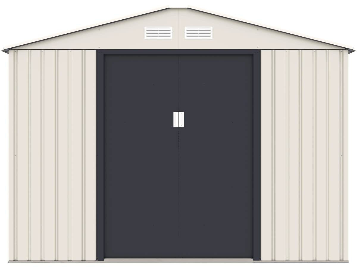 Casetta da giardino in metallo "Nebraska" - 5,30 m² - Beige/Grigio antracite