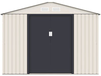 Casetta da giardino in metallo "Nebraska" - 5,30 m² - Beige/Grigio antracite