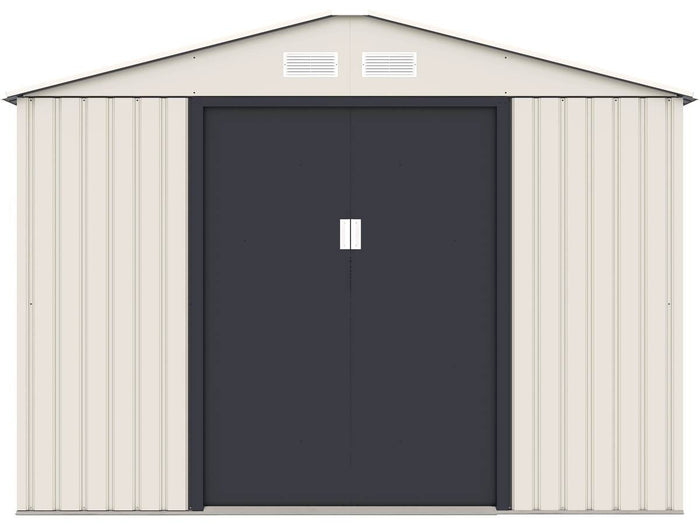 Casetta da giardino in metallo "Nebraska" - 5,30 m² - Beige/Grigio antracite