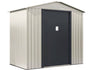 Casetta da giardino in metallo "Nebraska" - 4,07 m² - Beige/Grigio antracite